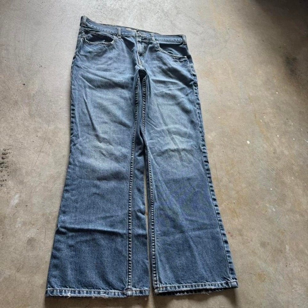 Baggy Mossimo Bootcut Denim Jeans Surf Summer Vintage Y2K 90s 36x32 - Picture 5 of 6